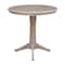 International Concepts Round 36 in Round Top Pedestal Table, 40.9 inH, Washed Gray Taupe, 36 W, 36 L, 41.9 in H, Wood K09-36RT-27B-6B-2 - alternate 1